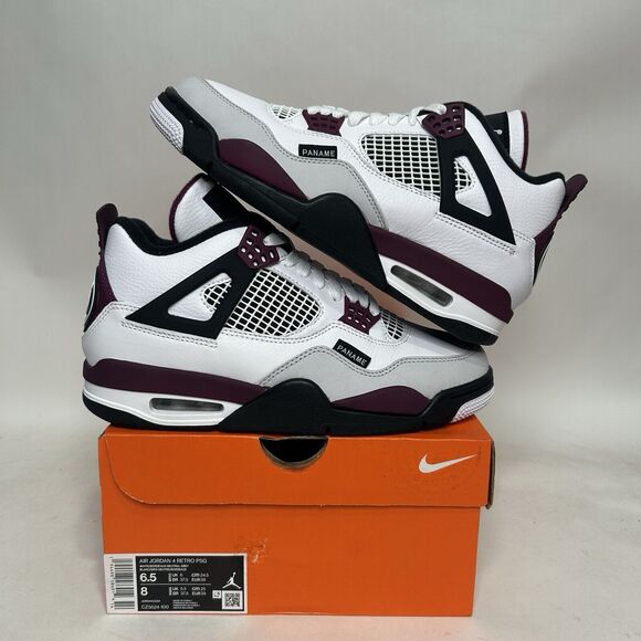 Nike Air Jordan 4 Retro x Paris Saint-Germain “Bordeaux” - Picture 1 of 6